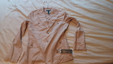 NWT MSRP 180 Lauren By Ralph Lauren 2 Button Blazer/Jacket Size 10 Beige