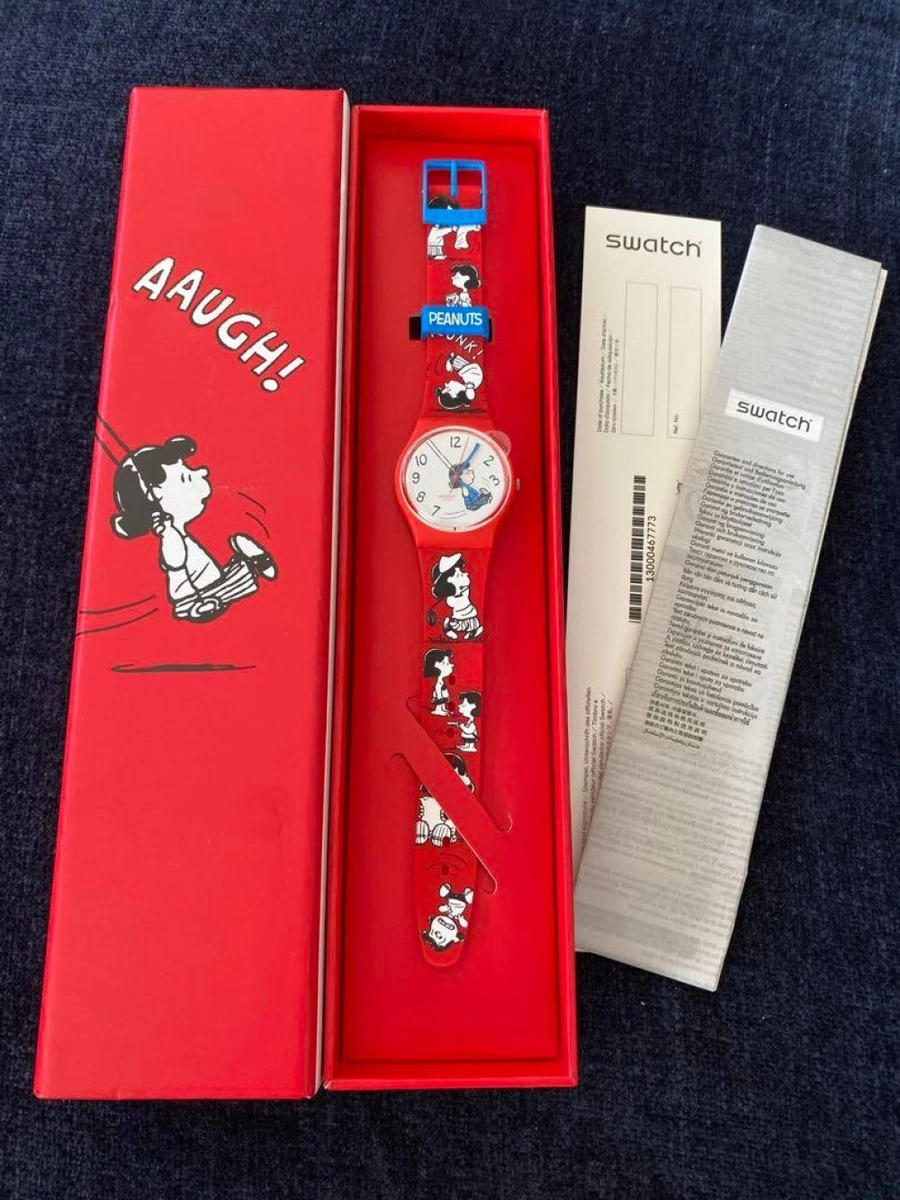 Red shop swatch watch