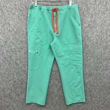 FIGS Cairo Cargo Scrub Pants Mens XS Short Surgical Green TM3001S Hemmed 26.5"