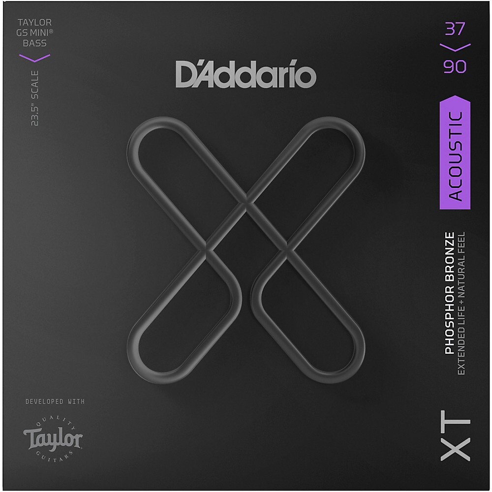 Струны из люминофорной бронзы с покрытием DAddario Taylor GS Mini XT Custom Light 37-90