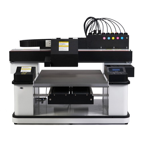 6090 UV Printer 3pc Printhead 12Color Automatic Flatbed Rotary Varnish Printing  - Photo 1/12