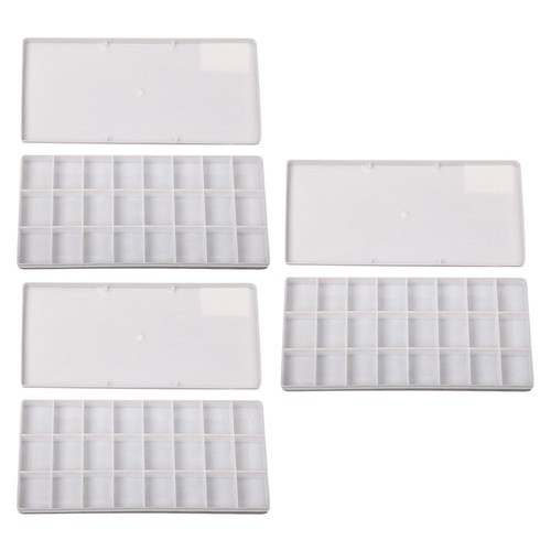3 Pcs 24-Gitter-Farbbox Reisen Farbmischtablett Lagerung Von Aquarellfarbe - Bild 4 von 12