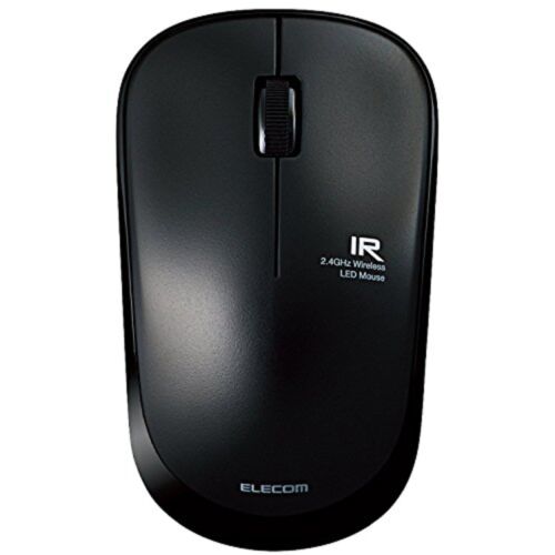 ELECOM wireless mouse silent button three-button power-saving black F/S w/Track# - Picture 1 of 7