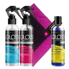 Latex Pflege SET Perfect SHINE EASY GLIDE PREMIUM SPRAY Special WASH LATEX WIPE