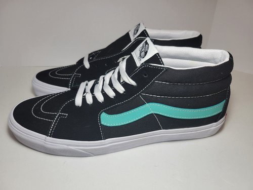 Mens Vans SK8-Mid Skate Shoes (Classic Sport) Black/Waterfall #VN0A3WM34FV  Sz 12 | eBay