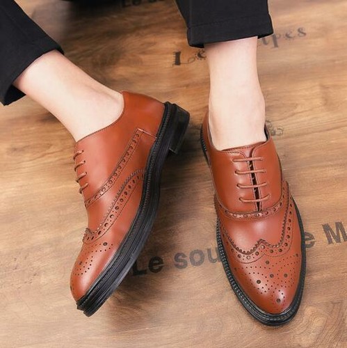 Mens Fashion Carved Brogues Pumps Round 
