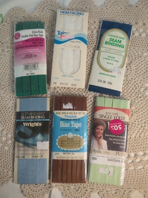 Vintage Wrights Flexi-lace/Hem Facing/Bias Tape-Mamy Colors New In Package-6