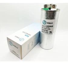 VIALU - 60/7.5 MFD uF Dual Run Capacitor 370-440 vac Volts AC Motor 60+7.5