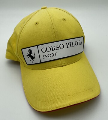 Ferrari Corso Pilota Sport Driving Experience Puma Yellow Racing Italian Hat