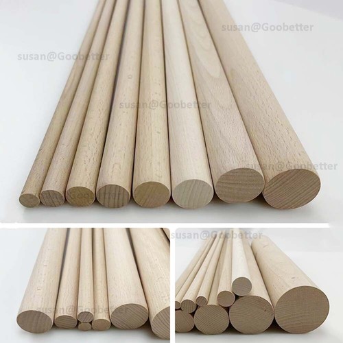 Wooden Craft Sticks - Hardwood Dowels Poles Round Rod DIY 15mm - 60mm Diameter - Picture 9 of 19