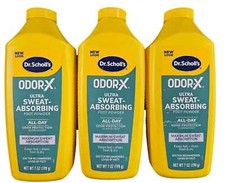 Dr. Scholls ODOR-X Foot POWDER 7oz  3 pack  / NEW LOOK ARRIVING 