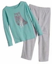 Brand New Girls Carters 2 piece Pajamas Fleece PJ's Up Owl Night Size 5