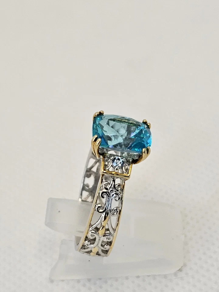 michael valitutti gems en vogue Paraiba Blue Topaz Ring - Image 2 of 4