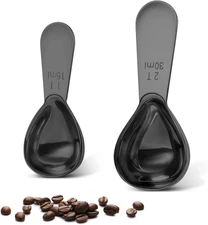 Stainless Steel Coffee Scoop 2-Piece Set (1 Tbsp, 2 Tbsp) Durable Tablespoon, Er