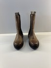 Bugatti Damen Leder Stiefel Langschaft, Größe 39 Taupe/Braun