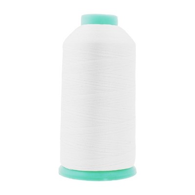 Mandala Crafts #46 T45 White Bonded Nylon Thread, 2843 Yd, Heavy Duty 210D