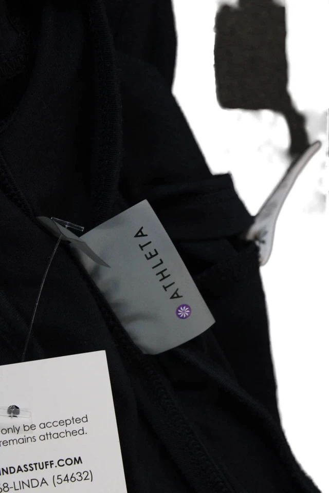 Camiseta sin mangas informal Athleta para mujer texturizada sin mangas cruzada azul marino talla S Foto 4 de 4