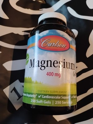 Carlson Magnesium Gels  Softgels- 250 Ct New Sealed Free Shipping Exp 04/2027