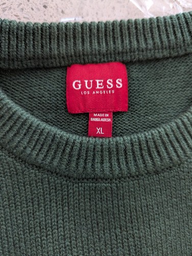 Guess mens chunky knit Jumper size S to 2XL - Grey/Navy/Green - Picture 10 of 16