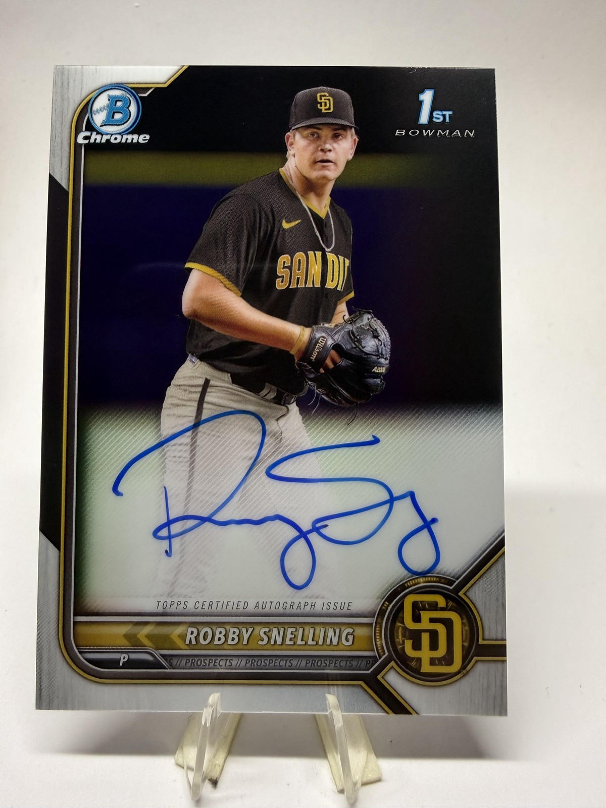 2022 Bowman Draft #CDA-RS Robby Snelling Chrome Draft Pick Autographs AU