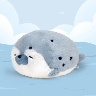 Blue Sea Otter Seal Pillow Plush Toy 15'' Stuffed Animal Toddler Doll Gift Kids