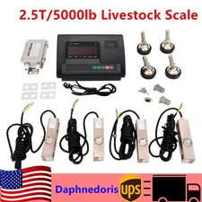 5000Lb Load Cell Scale Kit PlatFitm Livestock Cattle Chute Floor High Precision