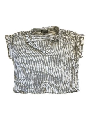 Modern Works Short Sleeve Striped  Top - Size Medium