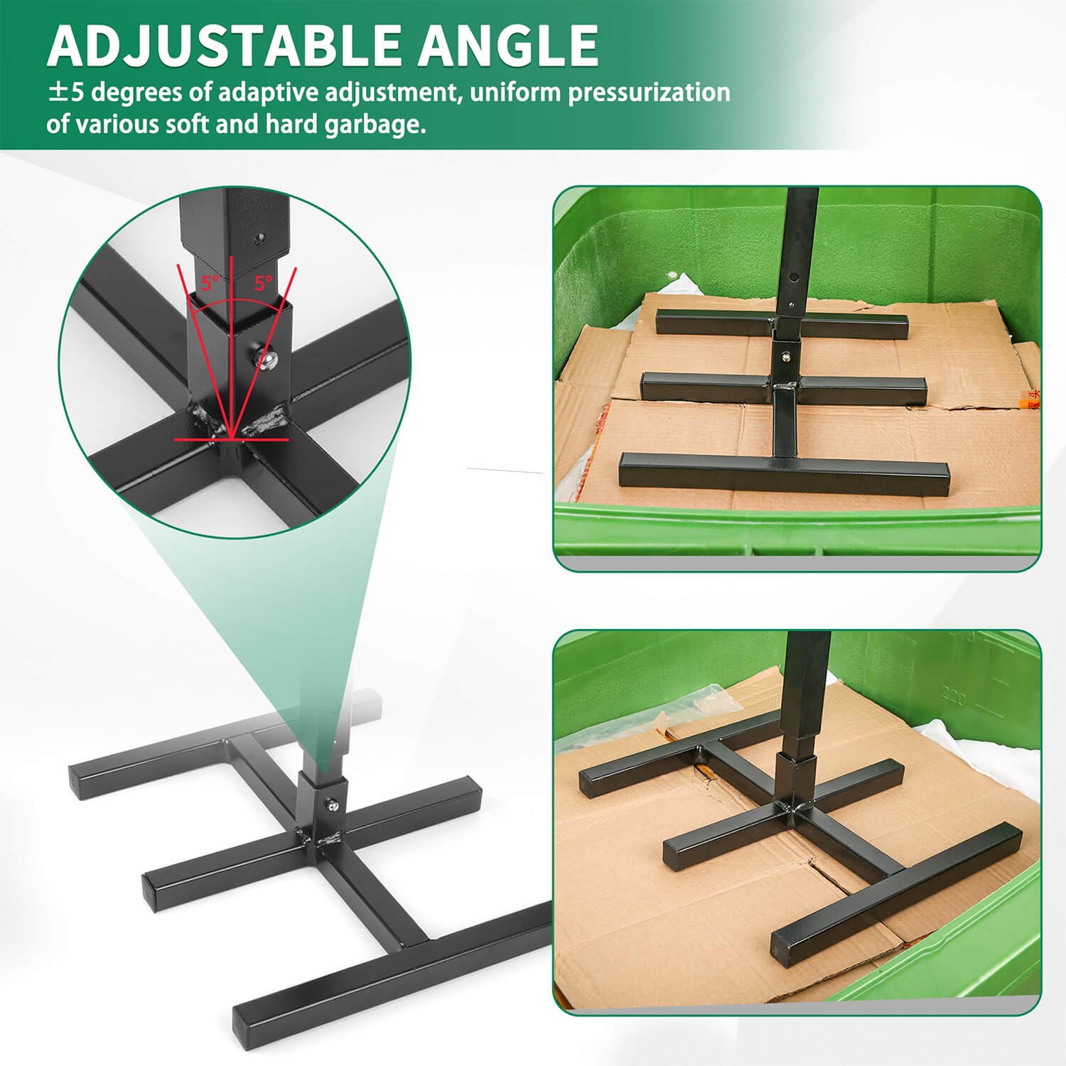 Manual Trash Compactor Garbage Compactor for Restaurant Kitchen Trash Bin Can