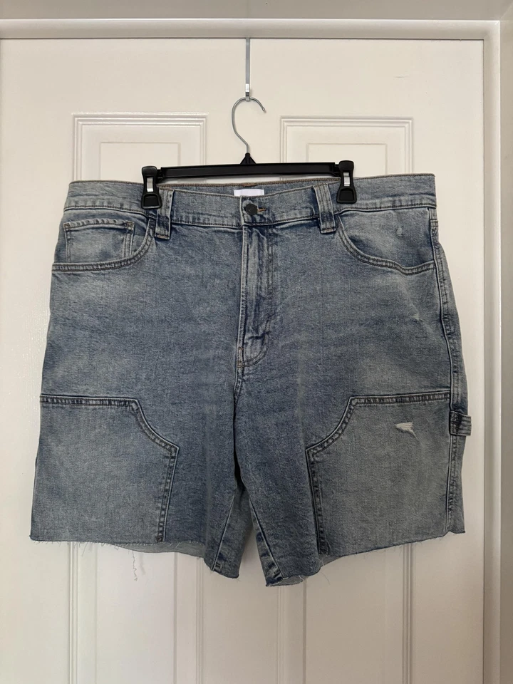 Pantalones Cortos de Carpintero Hudson Para Hombres 40 Denim Wembley Hammer Loop Dobladillo Crudo NS7WEM8394 NUEVO Foto 2 de 4