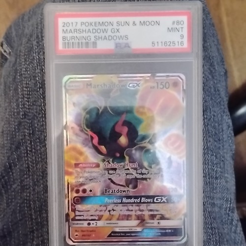 Marshadow GX 80/147 Burning Shadows Ultra Rare Holo Full Art PSA 9 (English)