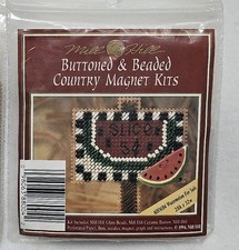 Mill Hill Watermelon For Sale Buttoned And Beaded Country Magnet Kit 1994