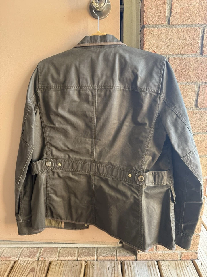 Chaqueta de Campo J Crew Relaxed Boyfriend Talla M Mediana Lona Encerada Foto 2 de 3