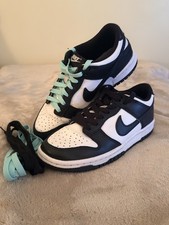 Size 4Y - Nike Dunk Low Black White w/ additional laces