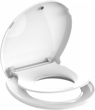 Round Toilet Seat 16.5'' with Toddler 16.5 Seat, White