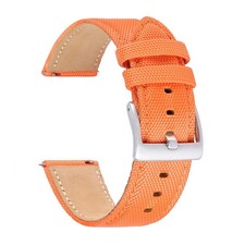 Watch Strap Band Two Piece Nylon Canvas Sailcloth Quick Release 20mm 22mm UK