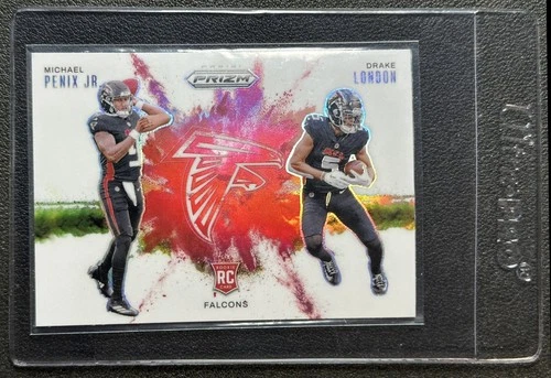 DRAKE LONDON MICHAEL PENIX JR. RC 2024 PANINI PRIZM #1 COLOR BLAST DUAL SSP