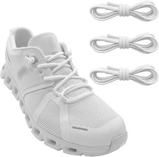 3 Pairs Elastic Shoe Laces Replacement for Running 3 White