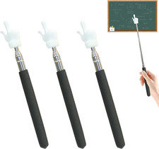 3Pcs Telescopic Teachers Pointer, Extendable Hand Pointer Finger Pointer Stick,