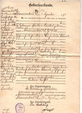 X6 - Geburtsurkunde Magistrat d. Stadt Schwarzenbach a. S. 1902