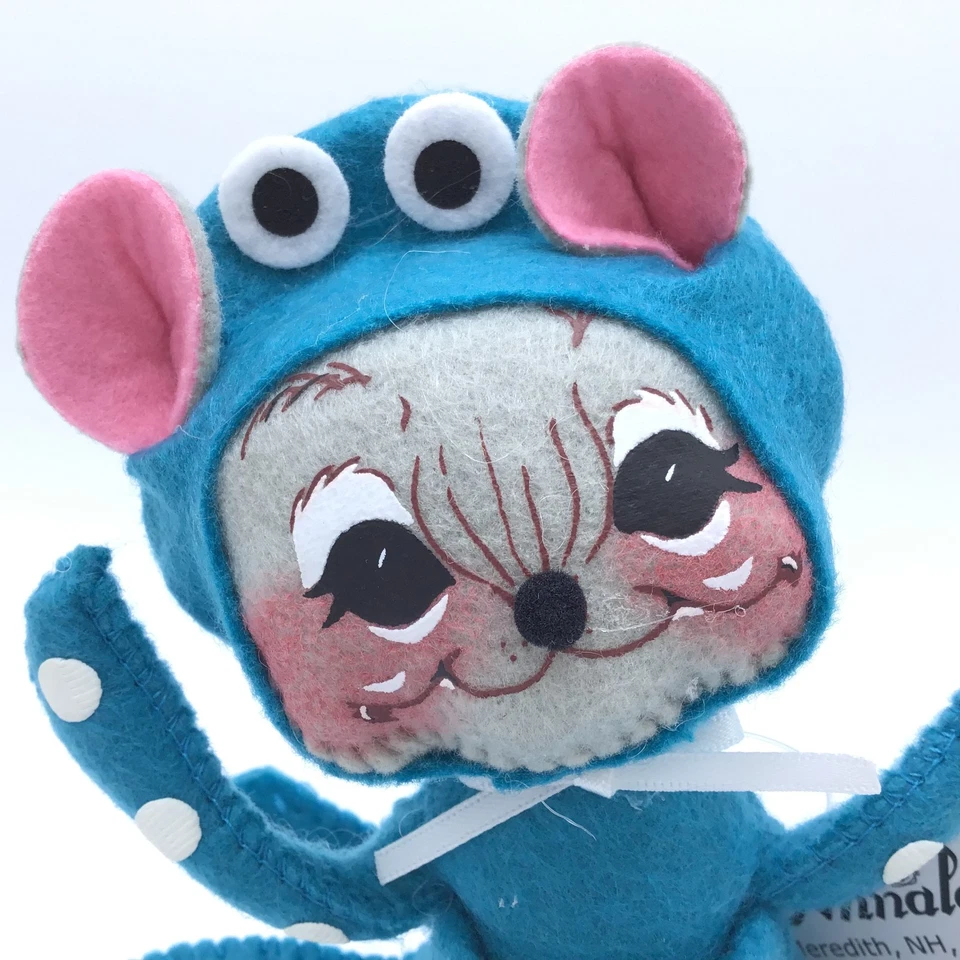 Muñeca Annalee 2022 Wannabe an Octopus Mouse 4" ratones de playa azules con etiqueta + bolsa NUEVA DIFÍCIL DE ENCONTRAR Foto 3 de 4