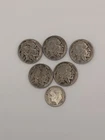 Buffalo Nickel 5 Cent Coin Lot (5) + 1960 Dime