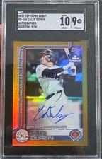 2025 Topps Pro Debut Caleb Durbin Gold Foil Auto 9/50 SGC 10/9 #PD-160