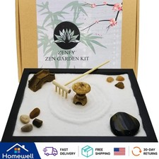 Elegant Japanese Zen Sand Garden Kit - Mindfulness Relaxation for Your Desk