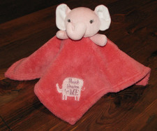Sandy Simon Plush Rose Pink Elephant Thank Heaven for Me Security Blanket 14"