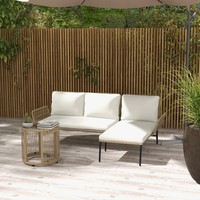 Outsunny 3-Tlg. GartenmöBel-Set Gartenset Mit Liegestuhl, Couchtisch, Zweisitzer
