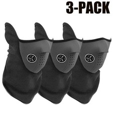 3PCS Winter Fleece Warm Half Face Mask Motorcycle Sport Ski Mouth Covers US