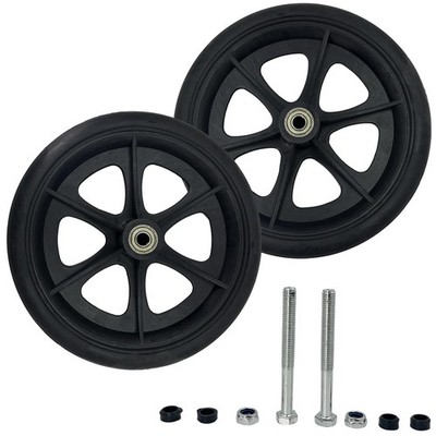 2 Pack 8'' Wheelchair Wheels for Rollator Walker Wear-Resistant PU Wheelchair ...