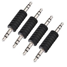 3.5mm 1/8" TS Stereo Plug Adapter 3.5mm 5. 3.5-M to 3.5-M Nickel Plating 