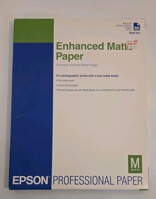 EPSON C13S041341 Enhanced Matte Paper (Archival Matte Paper) Professional 8.5x11
