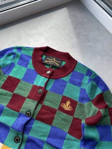 Vivienne Westwood x anglomania sweater Knitted cardigan patchwork multicolor - Picture 6 of 14
